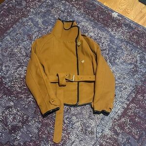 NWOT Women's Camel Double-Breasted Pea Coat Style Jacket size M